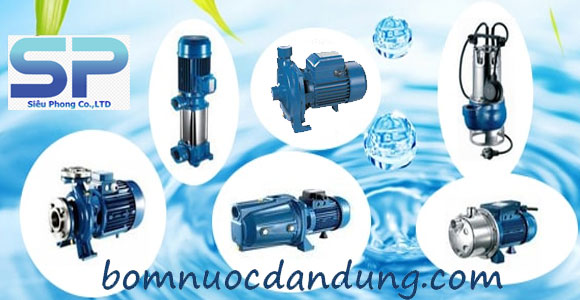 Các dòng máy bơm thông dụng được sử dụng để bơm nước tưới ruộng